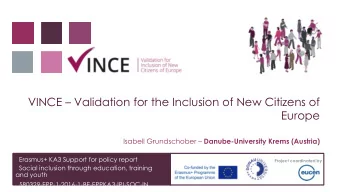 Europe Isabell Grundschober  Danube-University Krems (Austria)  Erasmus+ KA3 Support for policy