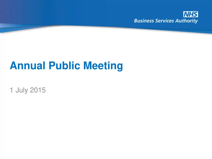annual public meeting