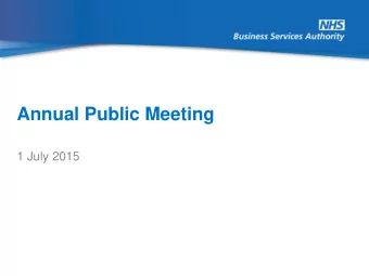 Annual Public Meeting  1 July 2015  Welcome and introduction  Silla Maizey  Chair  Our organisation