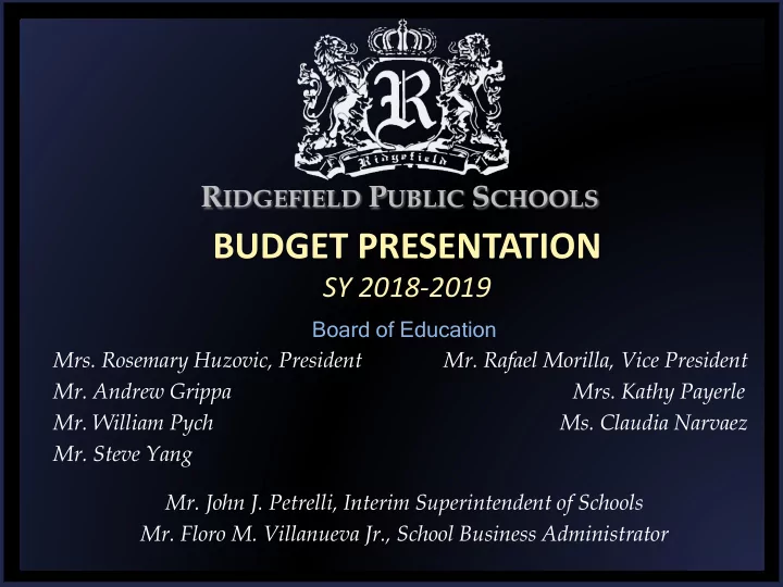 budget presentation