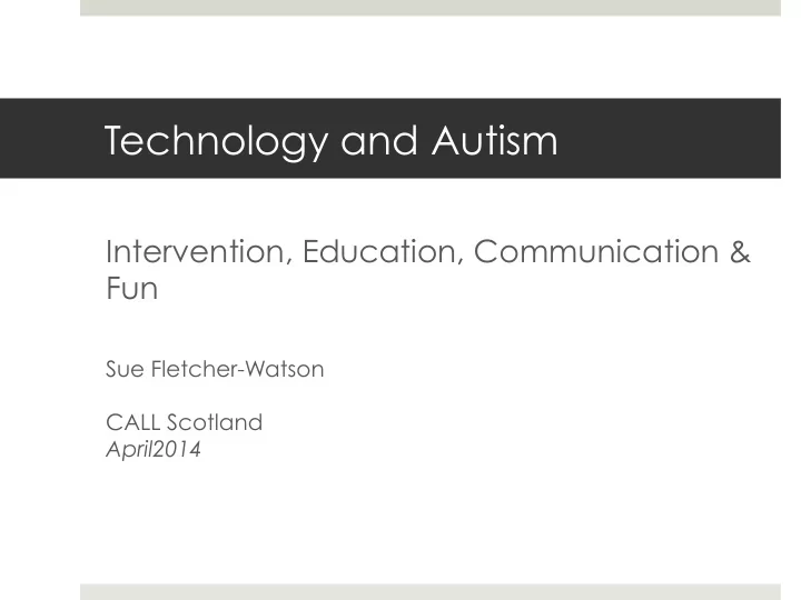 technology and autism