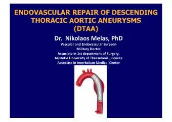 (DTAA) Dr.    Nikolaos  Melas,  PhD Vascular  and  Endovascular  Surgeon