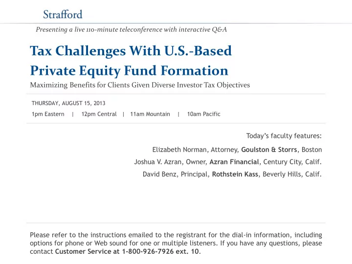 private equity fund formation