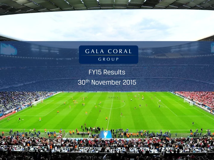 fy15 results 30 th november 2015 overview carl leaver