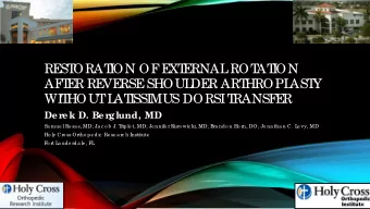 RE  ST  ORAT  I  ON OF  E  XT  E  RNAL  ROT  AT  I  ON  AF  T  E  R RE  VE  RSE  SHOUL  DE  R ART