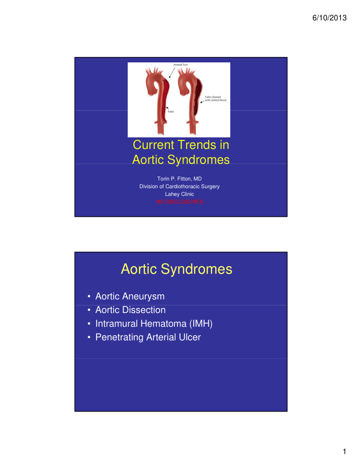 aortic syndromes