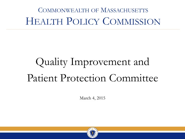 quality improvement and