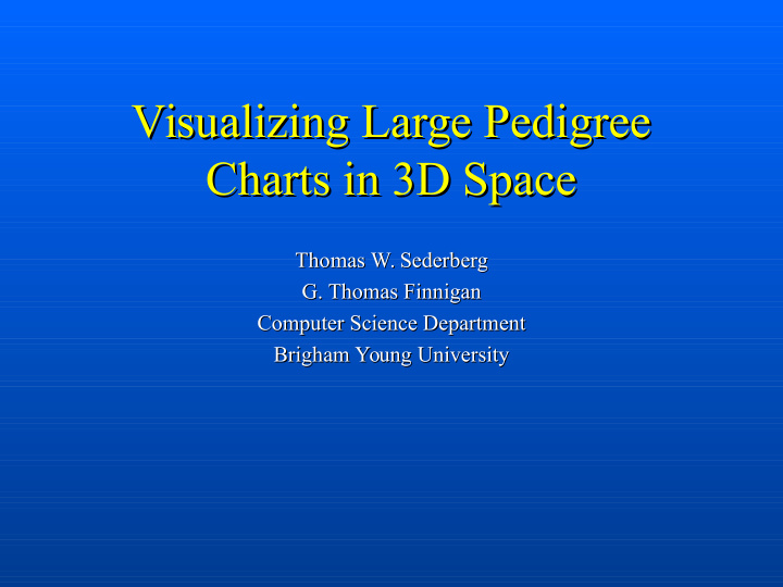 visualizing large pedigree visualizing large pedigree