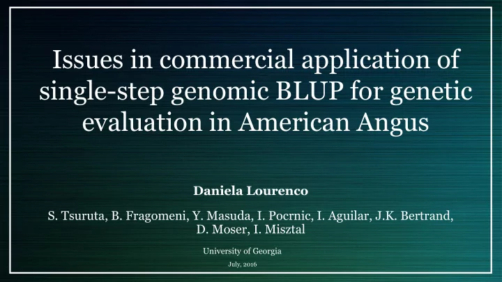 evaluation in american angus