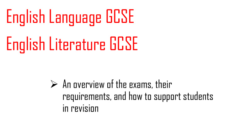 english language gcse english literature gcse