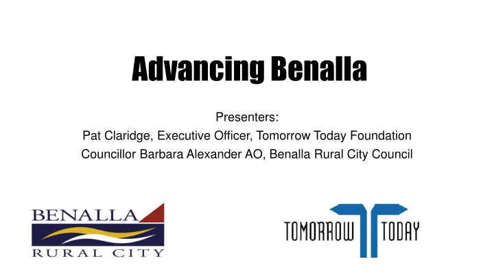 advancing benalla