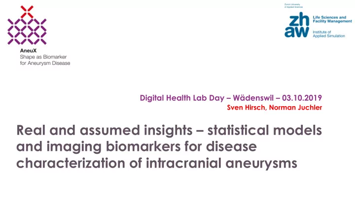 real and assumed insights statistical models and imaging