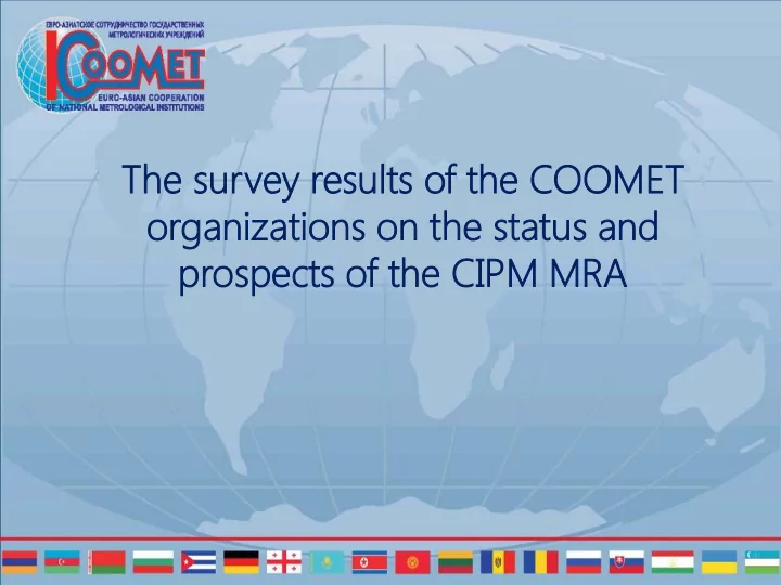 th the su e survey ey r result esults o of the c e coom