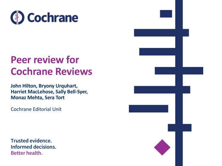 peer review for cochrane reviews