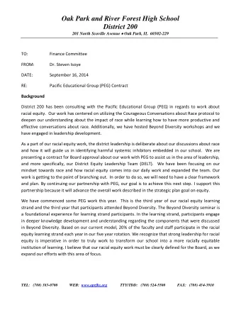 Oak Park and River Forest High School  District 200 201 North Scoville Avenue  Oak Park, IL