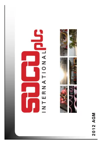 2 0 1 2  AGM  Preface  Preface  This presentation, which is confidential and is being supplied in