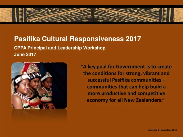 pasifika cultural responsiveness 2017