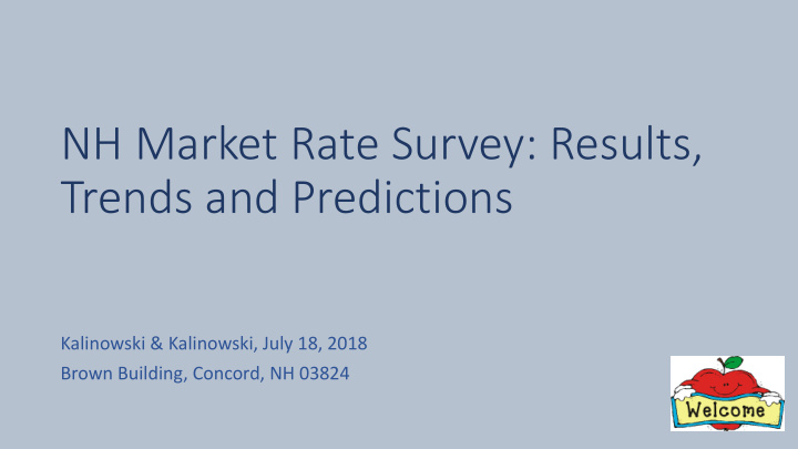 nh market rate survey results trends and predictions