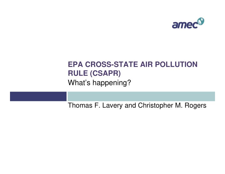 epa cross state air pollution rule csapr what s happening