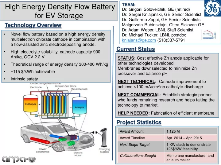 high energy density flow battery