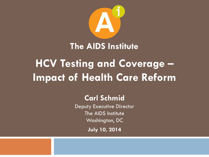 hcv testing and coverage impact of health care reform