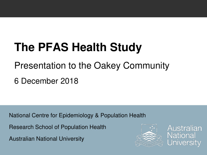 the pfas health study