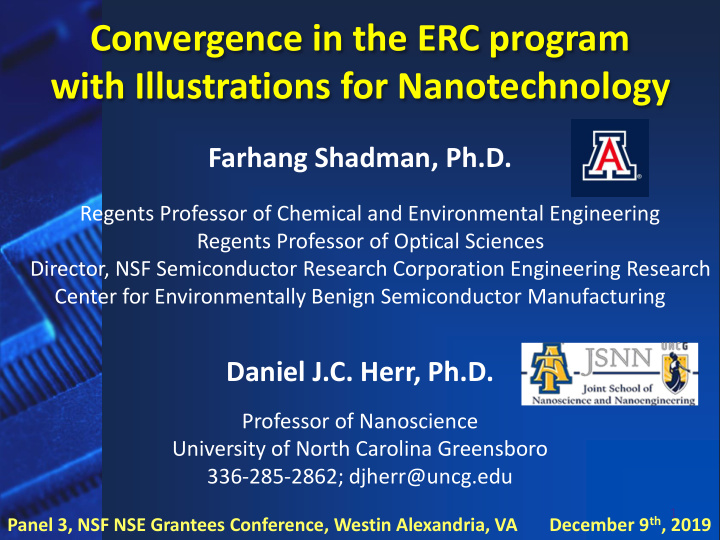 convergence in the erc program