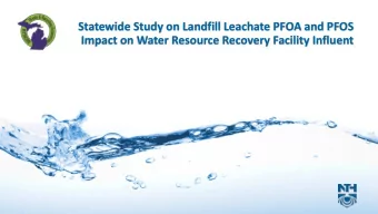 Statewide Study on Landfill Leachate PFOA and PFOS  Impact on Water Resource Recovery Facility