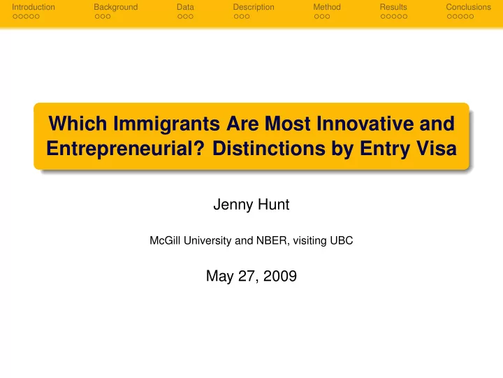 which immigrants are most innovative and entrepreneurial