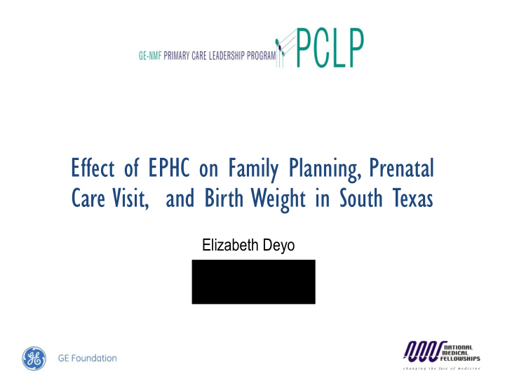 effect of ephc on family planning prenatal care visit and