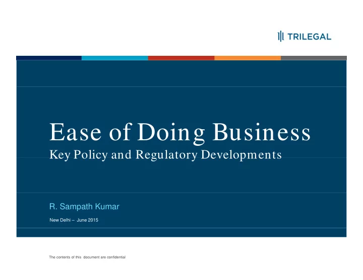 ease of doing business f i i