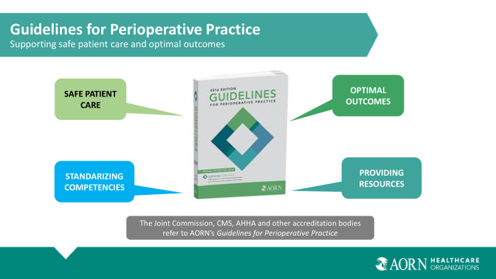 guidelines for perioperative practice