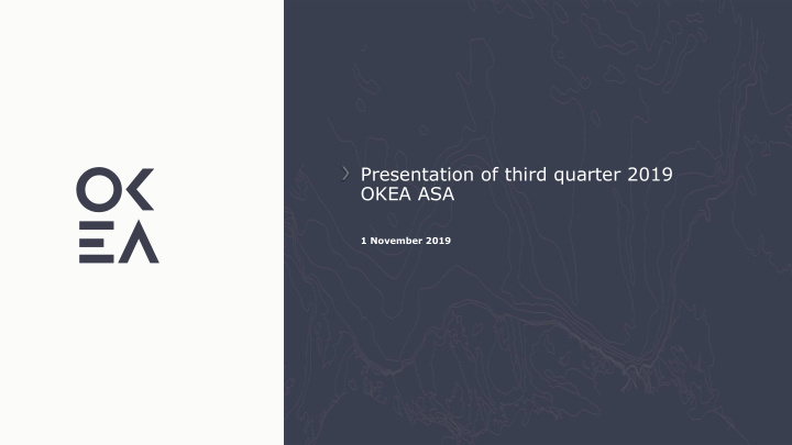 presentation of third quarter 2019