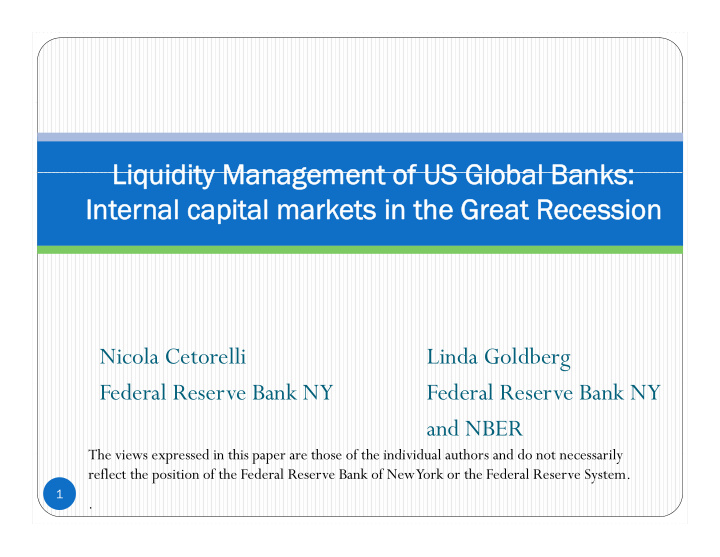 liq liquidity management of us global banks liq liquidity