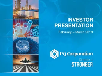 PRESENTATION February  March 2019  1  LEGAL DISCLAIMER  Forward-Looking Statements Some of the