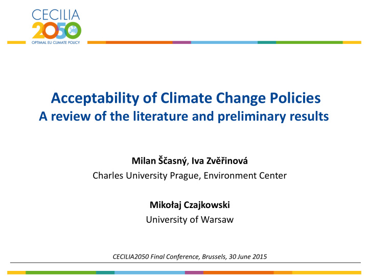 acceptability of climate change policies