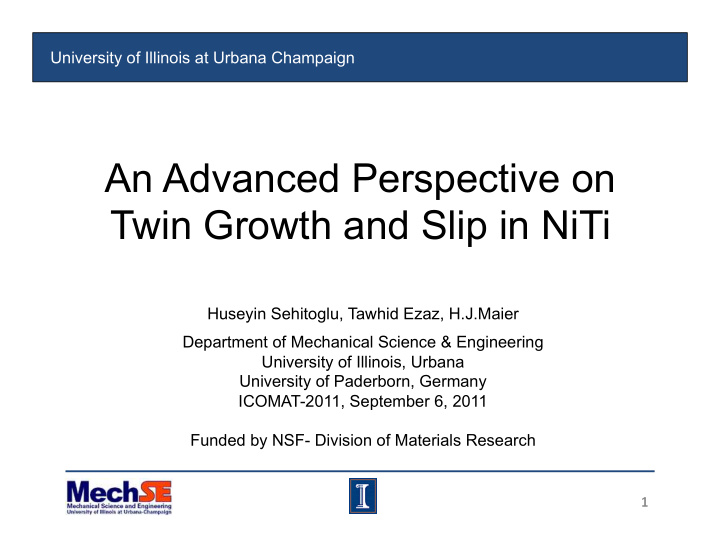 an advanced perspective on twin growth and slip in niti