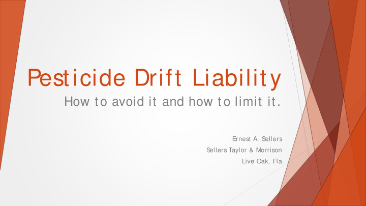 pesticide drift liability