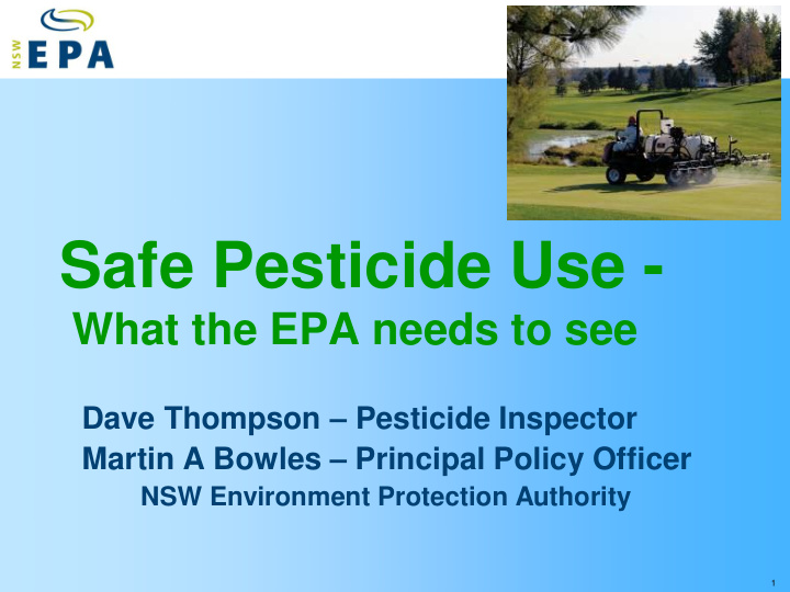 safe pesticide use
