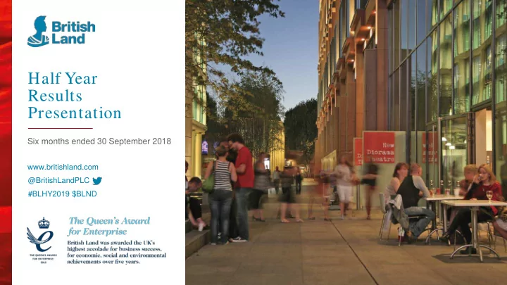 half year results presentation
