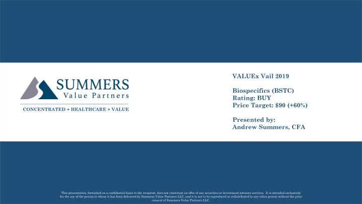 valuex vail 2019