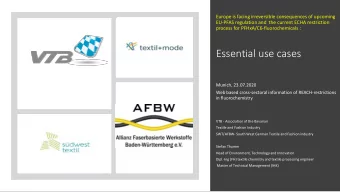Essential use cases  Munich, 23.07.2020  Web based cross-sectoral information of REACH-restrictions
