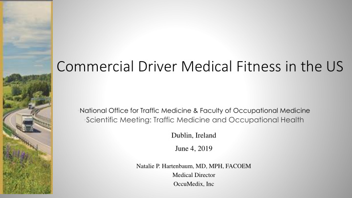 commercial driver medical fitness in the us