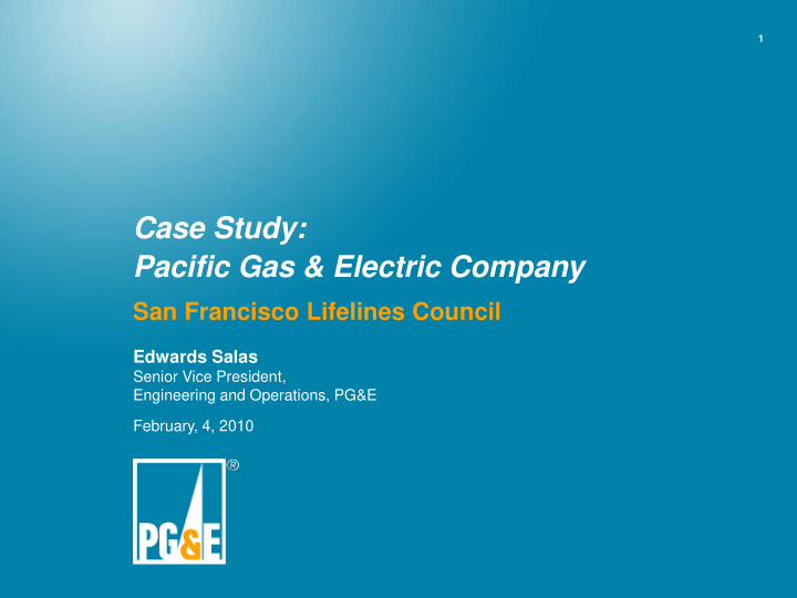 case study pacific gas electric company