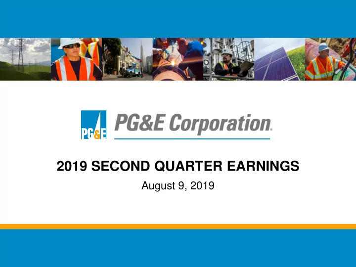 2019 second quarter earnings