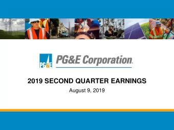 2019 SECOND QUARTER EARNINGS  August 9, 2019  Forward Looking Statements This presentation contains