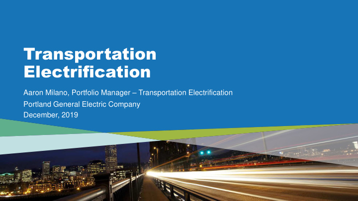 transportation electrification