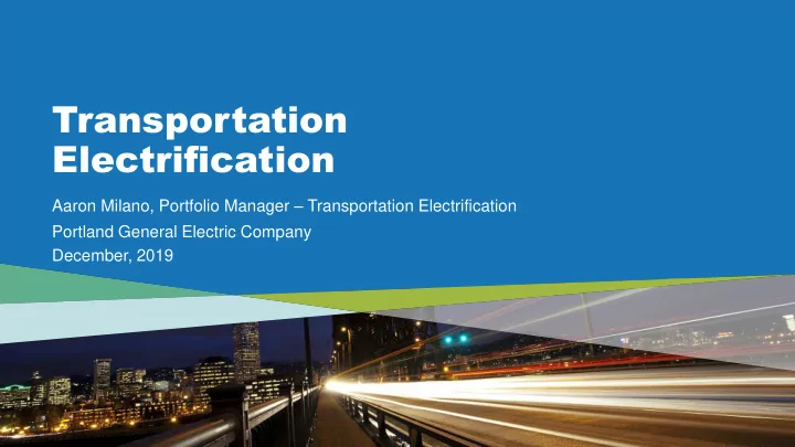 transportation electrification