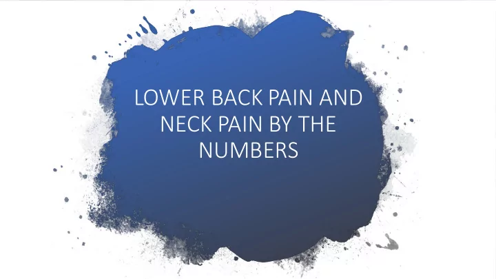 numbers national institute of neurological disorders and