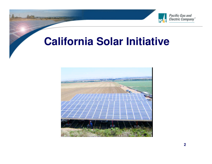 california solar initiative